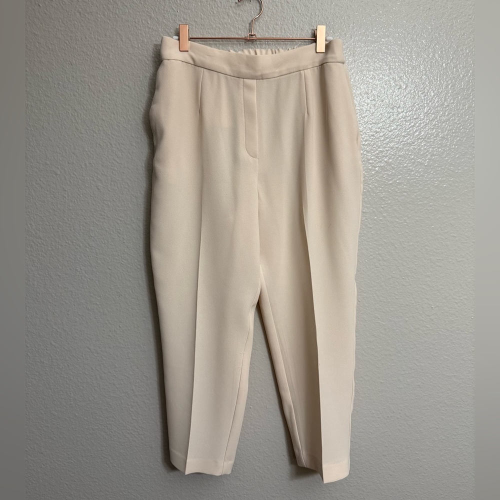 Mango Cream Pull Up Trousers